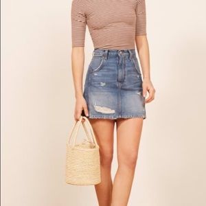 With tags, Sami denim mini skirt from Reformation